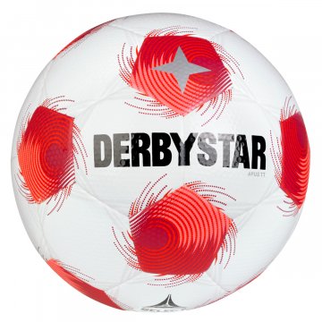 Derbystar Apus TT DB v25 Fußball, weiß/rot