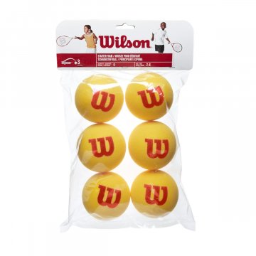 Wilson Starter Foam Stage 3 Schaumstoffbälle, 6er Pack, gelb