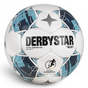 Derbystar Futsal-Bundesliga Brillant TT v26 Futsalball, weiß/blau/grau