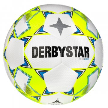 Derbystar Apus Light v24 Fußball, weiß/gelb/blau