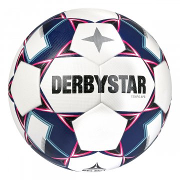 Derbystar Tempo APS v22 Fußball, weiß/blau