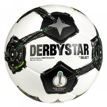 Derbystar DFB-Pokal Brillant Replica Women v25 Fußball, weiß/schwarz/grün