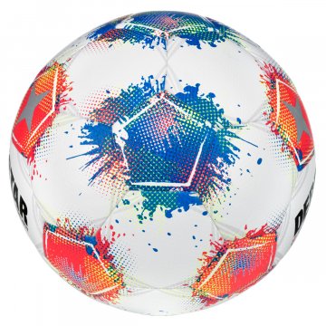 Derbystar Bundesliga Brillant Replica v25 Fußball, weiß/blau/rot