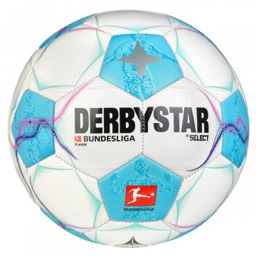 Derbystar Bundesliga Player v24 Fußball, weiß/blau