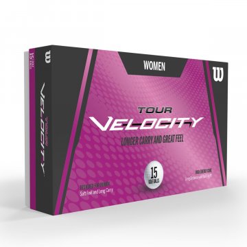 Wilson Tour Velocity Women Golfbälle, 15er Pack, weiß