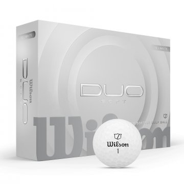 Wilson DUO Soft Golfbälle, 12er Box, weiß