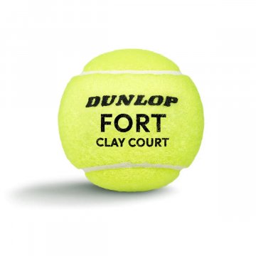 Dunlop Fort Clay Court Tennisbälle, 4er Dose, gelb