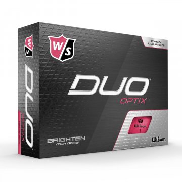 Wilson Staff DUO Optix Golfbälle, 12er Box, pink
