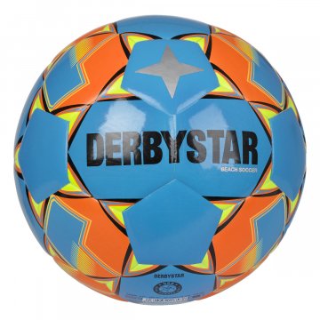 Derbystar Beach Soccer Fußball, blau/gelb/orange