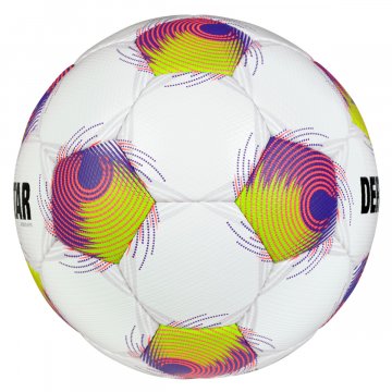 Derbystar Atmos APS v25 Fußball, weiß/violett/gelb
