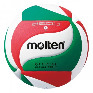 Molten V5M2200 Volleyball, weiß/grün/rot