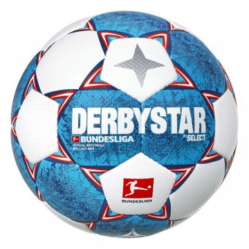 Derbystar Bundesliga Brillant APS v21 Fußball, weiß/orange/blau