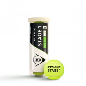 Dunlop Stage 1 Green Tennisbälle, 3er Dose, gelb