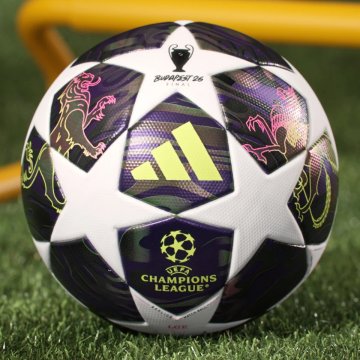 adidas UCL Final League 25/26 Fußball, Box, violett/weiß/gelb