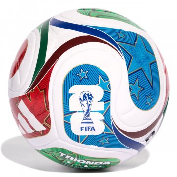 adidas WM26 Trionda League Fußball, weiß/blau/rot/grün