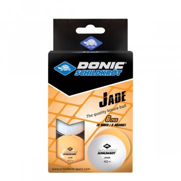 Donic-Schildkröt Jade 40+ Tischtennisbälle, 6er Pack, weiß/orange