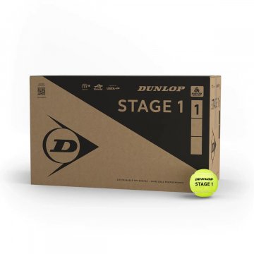 Dunlop Stage 1 Green Tennisbälle, 18x 4er Dose, gelb