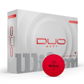 Wilson DUO Soft Golfbälle, 12er Box, rot