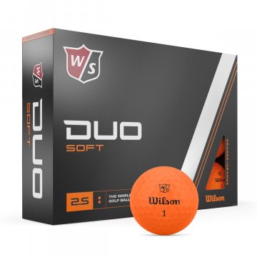 Wilson Staff DUO SOFT 2.S Golfbälle, 12er Box, orange