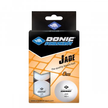 Donic-Schildkröt Jade 40+ Tischtennisbälle, 6er Pack, weiß