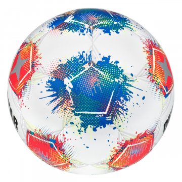 Derbystar Bundesliga Player v25 Fußball, Box, weiß/blau/rot