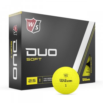 Wilson Staff DUO SOFT 2.S Golfbälle, 12er Box, gelb