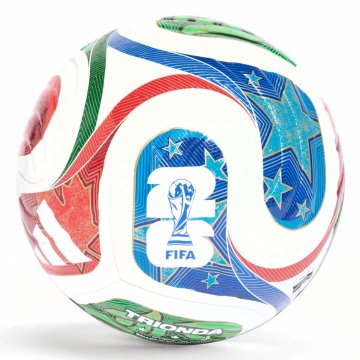 adidas WM26 Trionda Pro Fußball, weiß/blau/rot/grün
