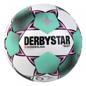 Derbystar Bundesliga Brillant Replica Fußball, weiß/pink/grün