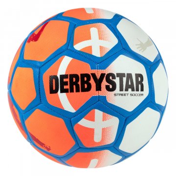 Derbystar Street Soccer Fußball, orange/weiß/blau