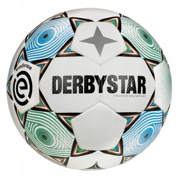 Derbystar Eredivisie Brillant APS v23 Fußball, weiß/blau/grün