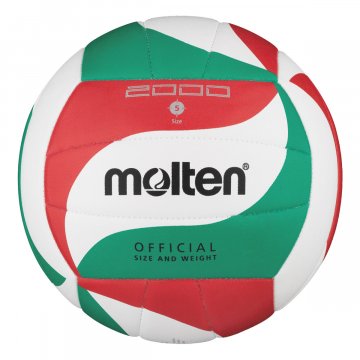 Molten V5M2000 Volleyball, weiß/grün/rot