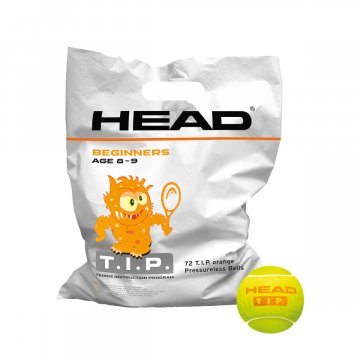 HEAD TIP Orange Stage 2 Tennisbälle, 72er Polybag, gelb