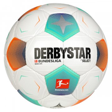 Derbystar Bundesliga Magic APS v23 Fußball, weiß/grün/orange