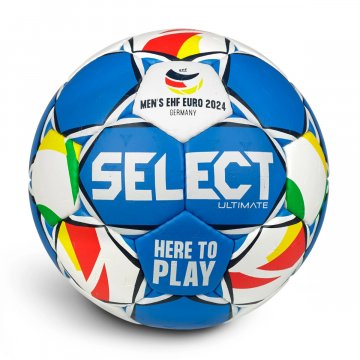 Select Ultimate EHF EURO MEN v24 Handball, weiß/blau