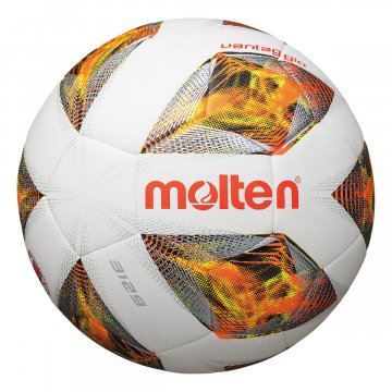Molten FA3129 S-Light Fußball, weiß/orange/gelb/silber