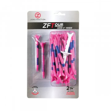Zero Friction Tour Tees, 2 3/4 (7 cm), 40er Pack, pink