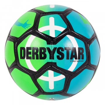 Derbystar Street Soccer v23 Fußball, blau/grün/schwarz