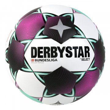 Derbystar Bundesliga Brillant Replica Fußball, weiß/pink/grün