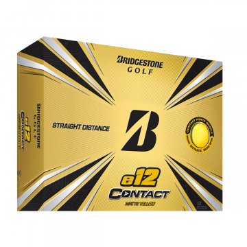 Bridgestone 2021 e12 Contact Golfbälle, 12er Box, gelb