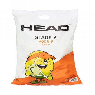 HEAD Stage 2 Orange Tennisbälle, 72er Polybag, gelb