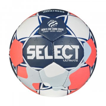 Select Ultimate EHF EURO MEN v26 Handball, blau/rot