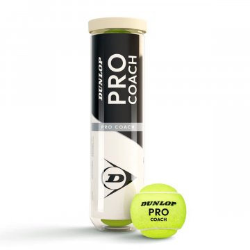 Dunlop PRO Coach Tennisbälle, 4er Dose, gelb