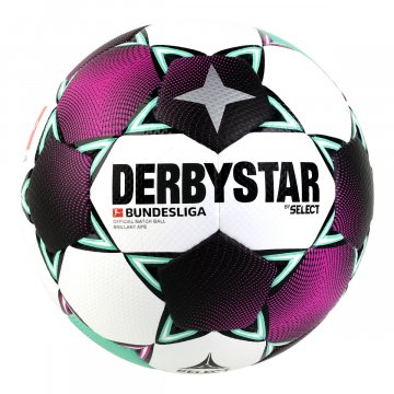 Derbystar Bundesliga Brillant APS Fußball, weiß/pink/grün