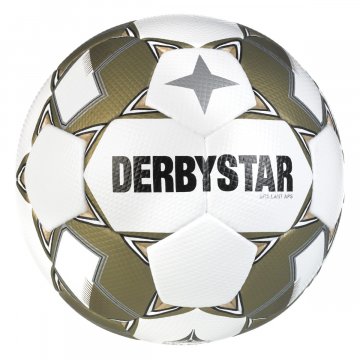 Derbystar Brillant APS v24 Fußball, weiß/gold