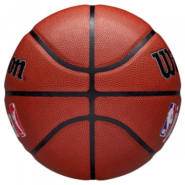 Wilson Jr. NBA Fam Logo Authentic Indoor/Outdoor Basketball, braun