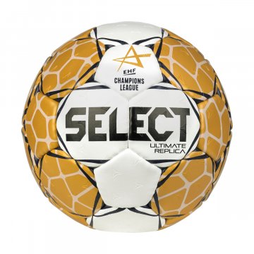 Select Ultimate Replica Champions League v23 Handball, weiß/gold