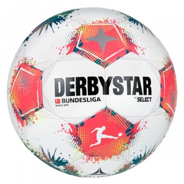 Derbystar Bundesliga Magic APS v25 Fußball, weiß/grün/rot