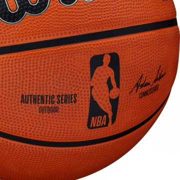 Wilson NBA Authentic Series Outdoor Basketball, braun