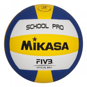 Mikasa MG School Pro Volleyball, gelb/blau/weiß