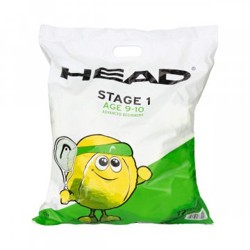 HEAD Stage 1 Green Tennisbälle, 72er Polybag, gelb